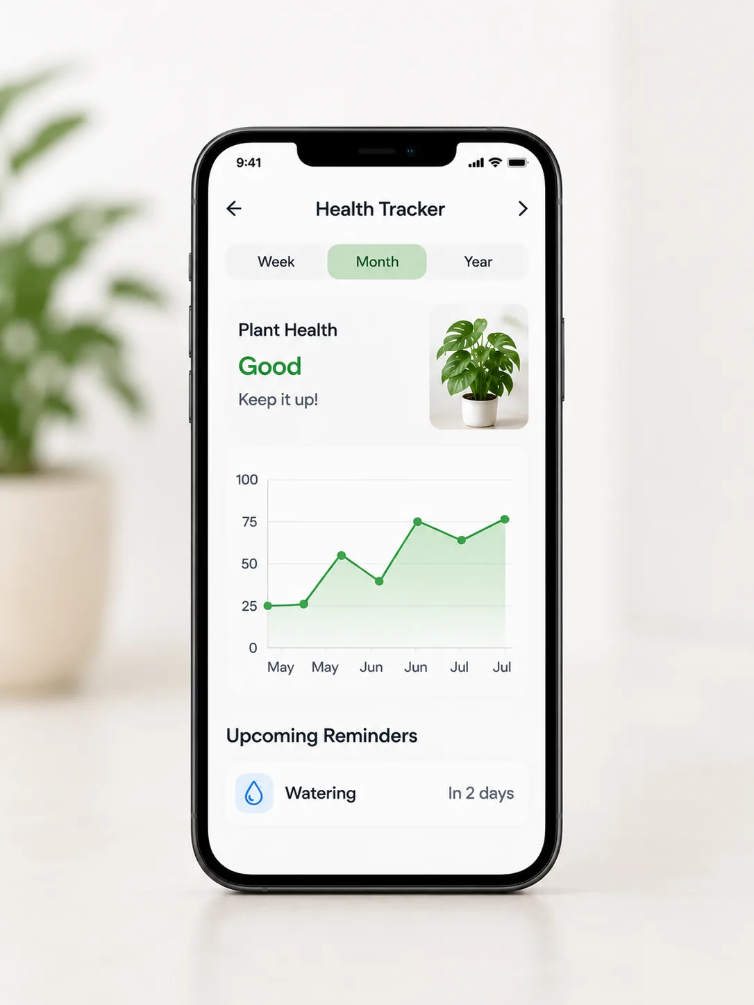 Track Plant Health — Arviron app screen
